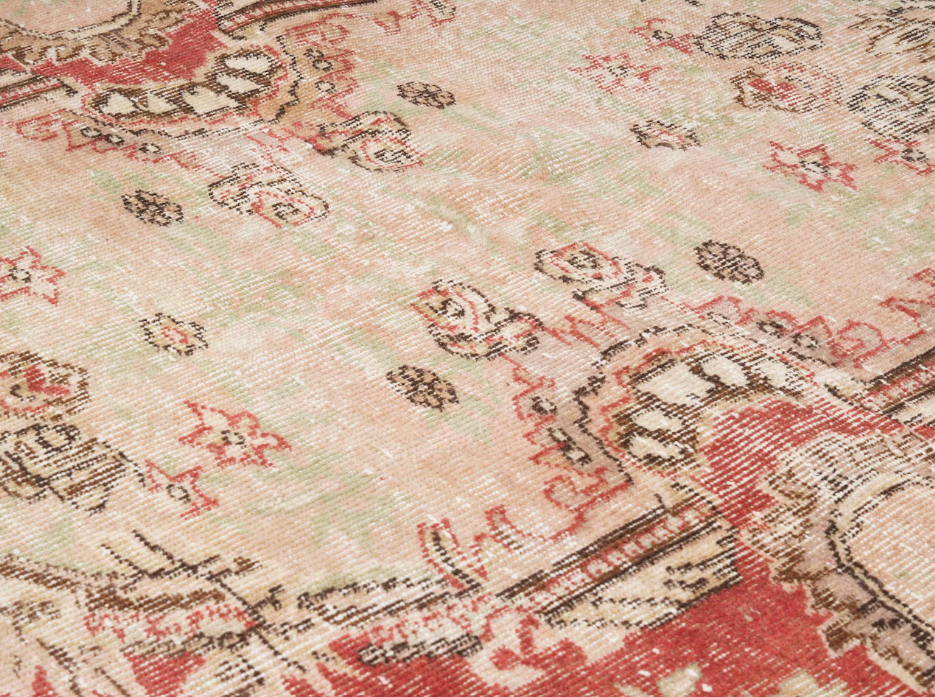 Amara Vintage Handwoven Turkish Rug, Deep Red, 6x9