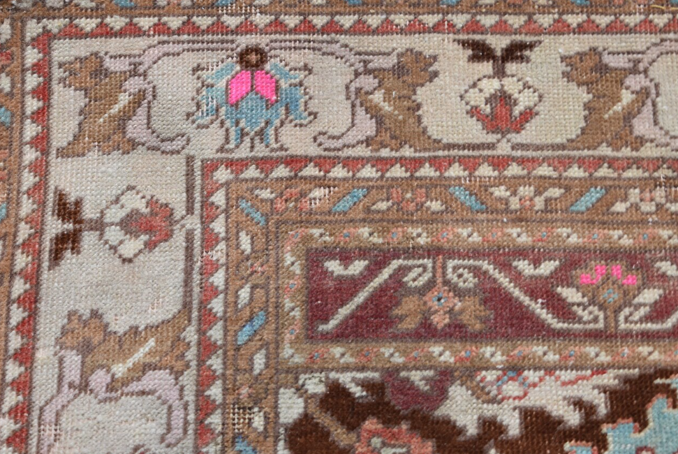 Elska Vintage Handwoven Turkish Rug, Orange, Brown 3x6
