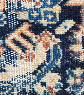 Isak Vintage Handwoven Turkish Runner, Navy Blue 2x6