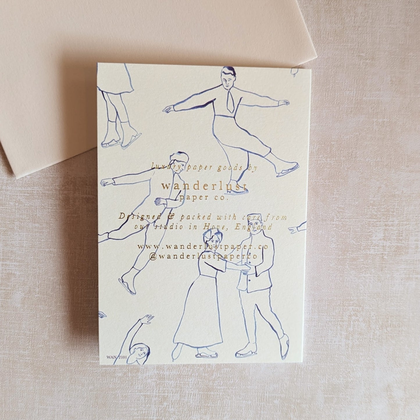 Ice Skaters Winter Holiday Card