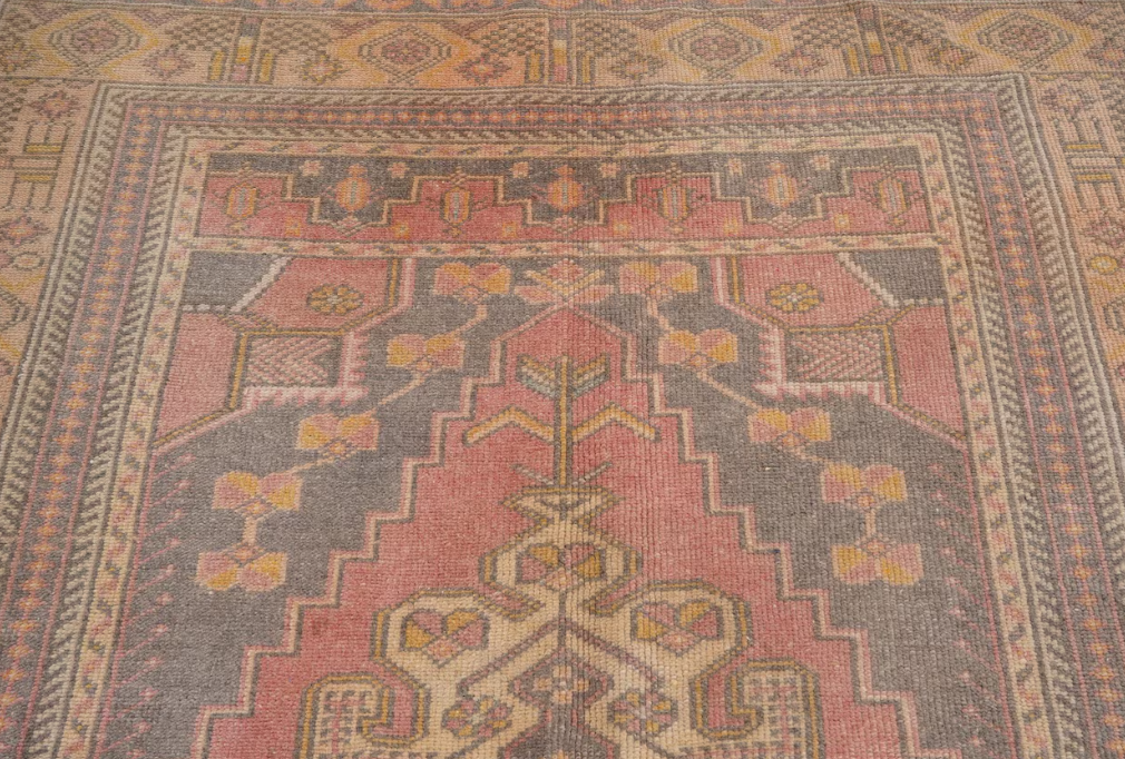 Solea Vintage Handwoven Turkish Rug, Rose, 4x8