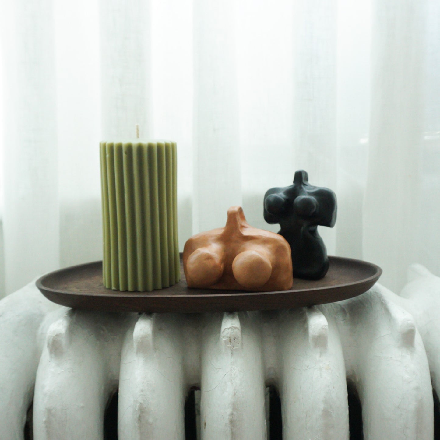 Female Form Handmade Clay Sculpture