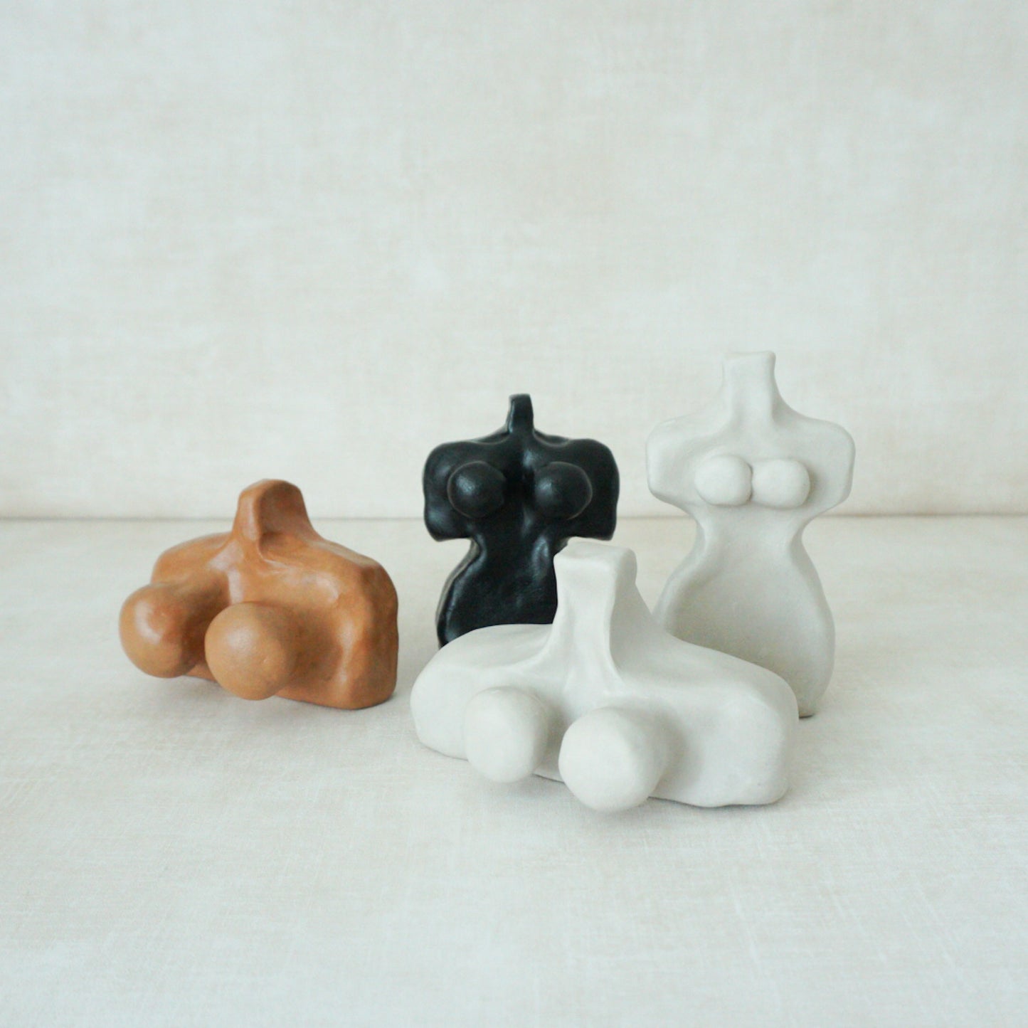 Female Form Handmade Clay Sculpture