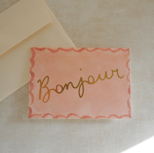 Stylish and sophisticated greeting card with gold foil details