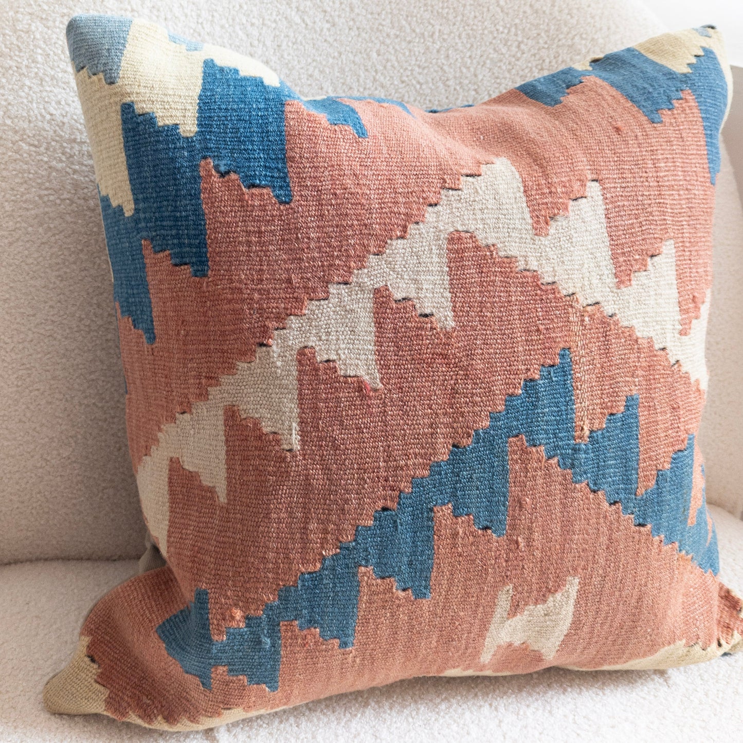 Handmade Bright Vintage Kilim Pillow Case