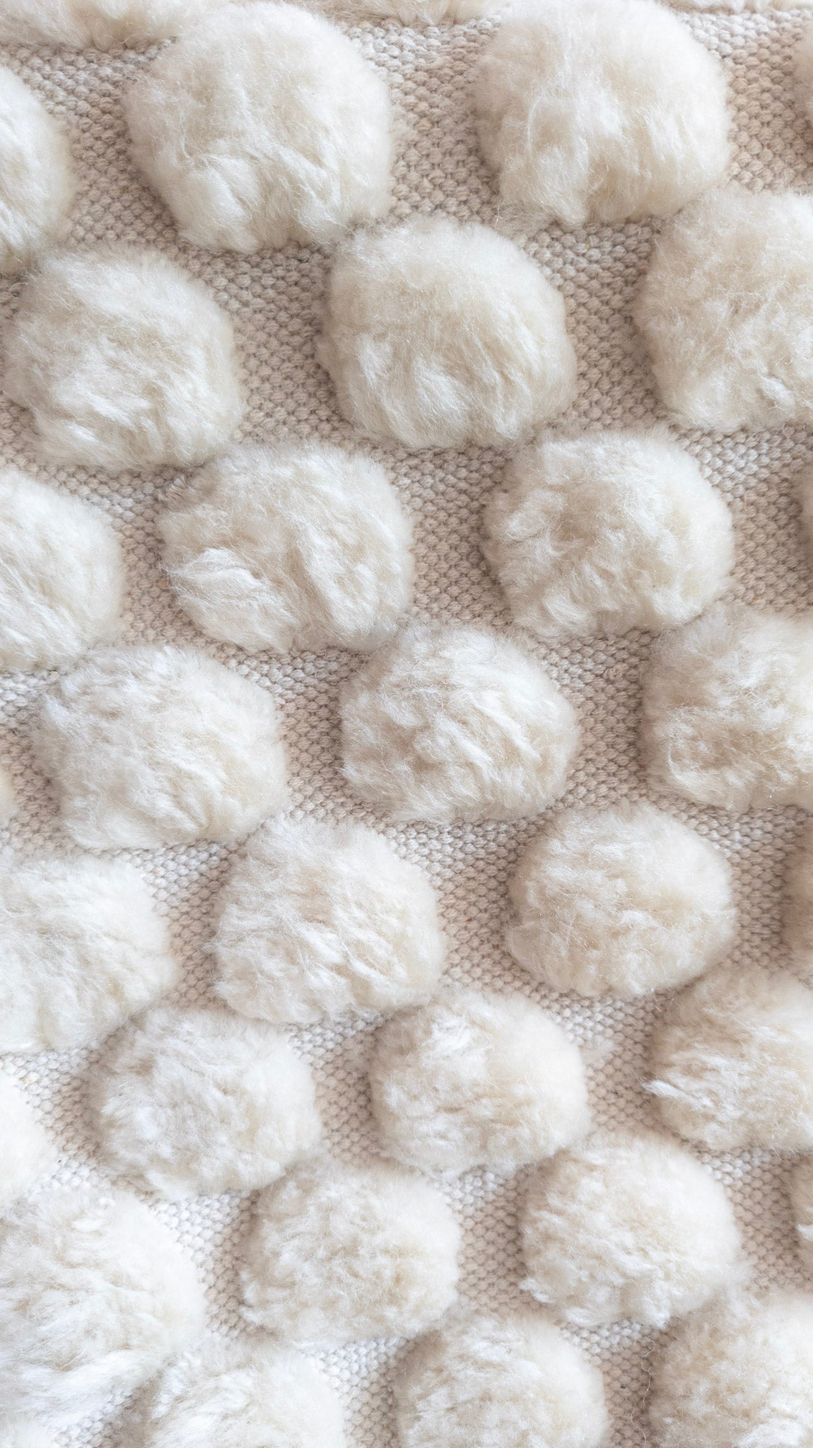 Wool Pom Pom Scatter Rug