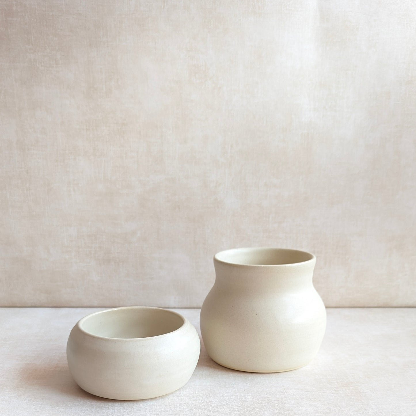 Handmade Curvy White Vase