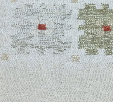 Alara Vintage Handwoven Turkish Rug, Natural, Green 3x5