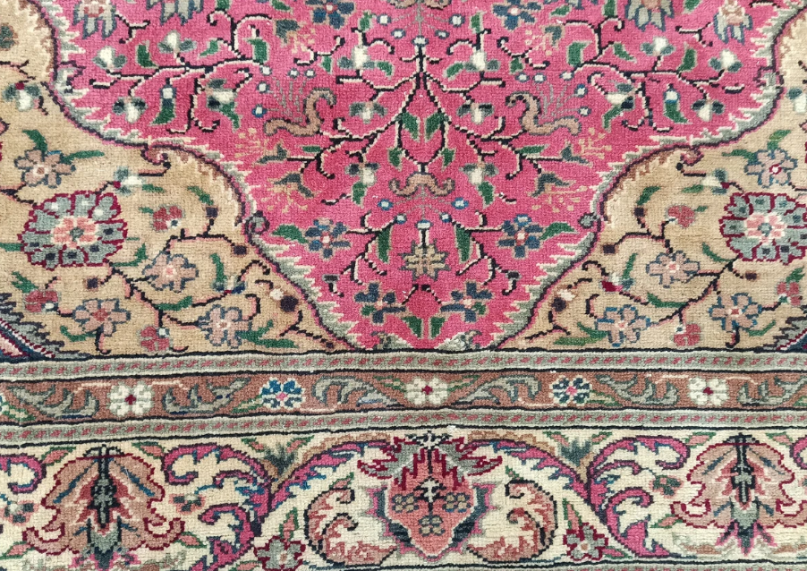 Ava Vintage Handwoven Turkish Runner, Pink and Blue, 2x10
