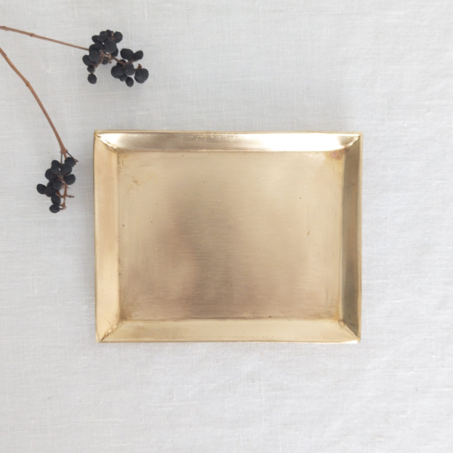 Small Rectangular Brass Dish