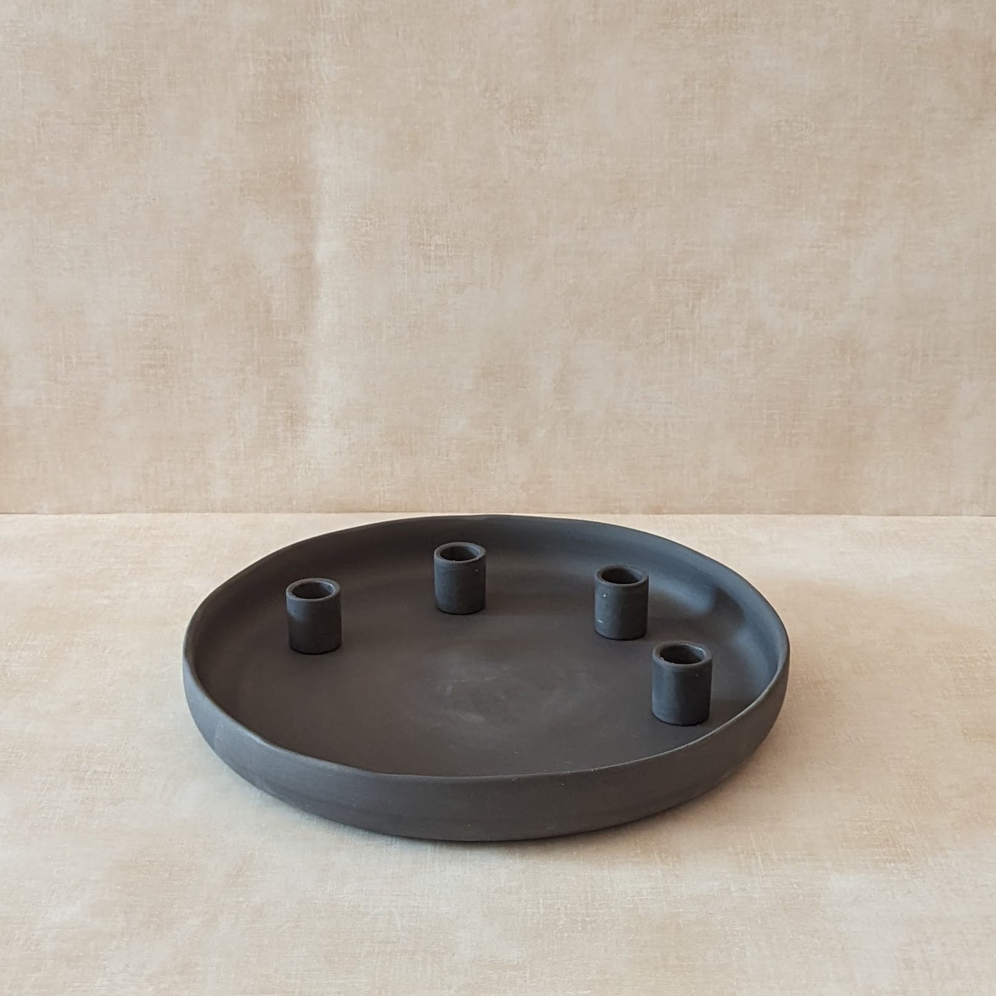 Large Candle Plate With Taper Holders