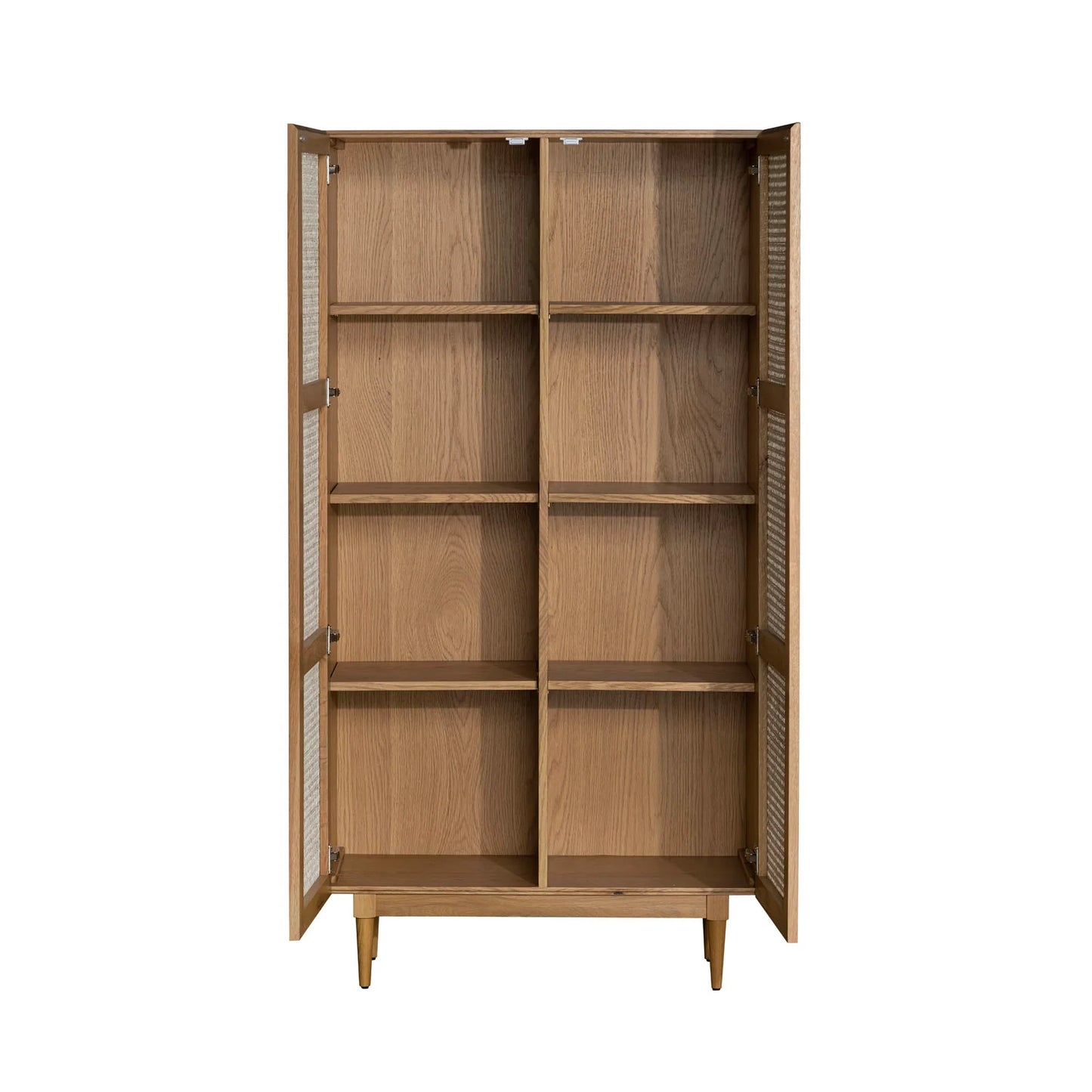 Cane Bookcase With Full Doors