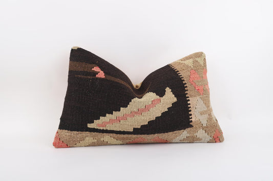 Cassia Vintage Kilim Lumbar Pillowcase 12x20