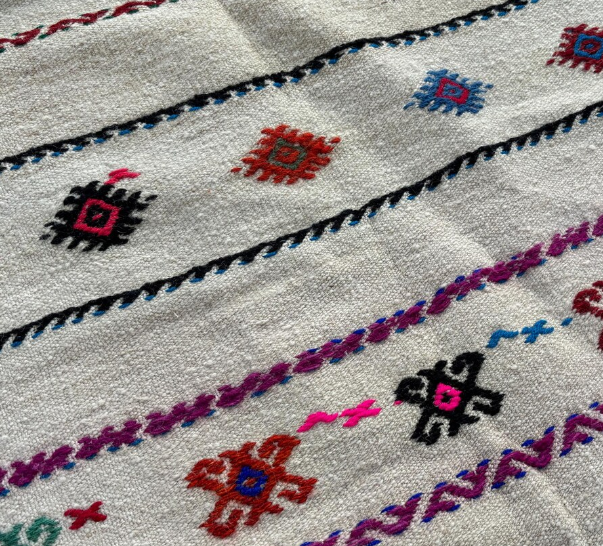 Kala Vintage Handwoven Turkish Rug, Natural, 2x3