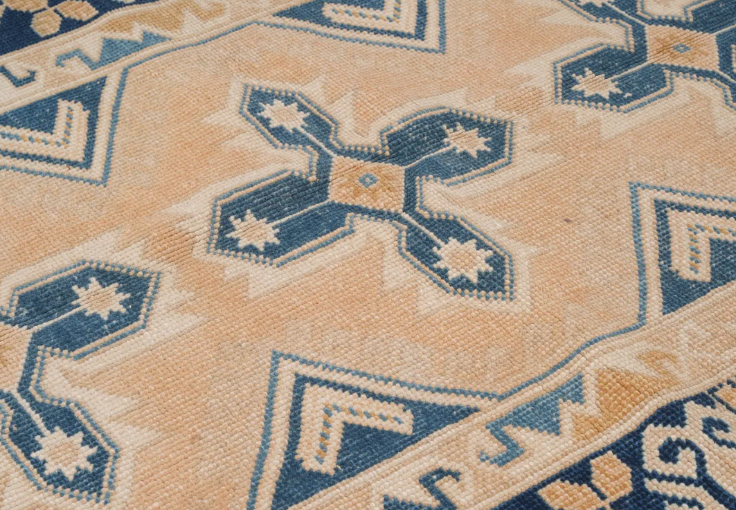 Lali Vintage Handwoven Turkish Rug, Navy Blue, 4x6