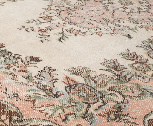 Marais Vintage Handwoven Turkish Rug, Peach, 6x9