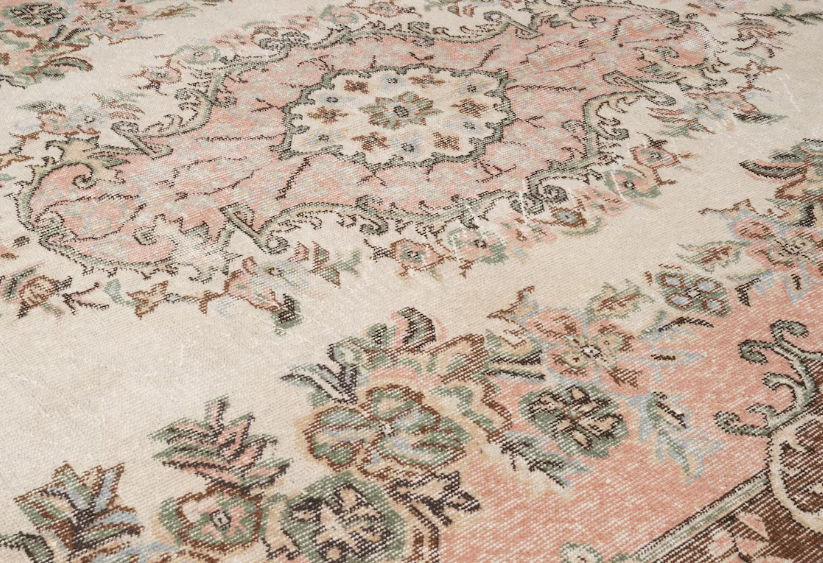 Marais Vintage Handwoven Turkish Rug, Peach, 6x9