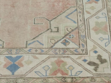 Mardin Vintage Handwoven Turkish Rug, Beige, 3x5