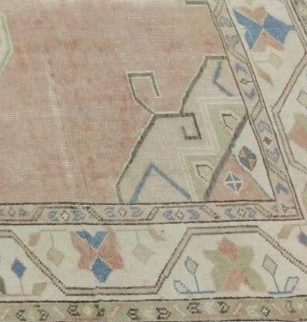 Mardin Vintage Handwoven Turkish Rug, Beige, 3x5