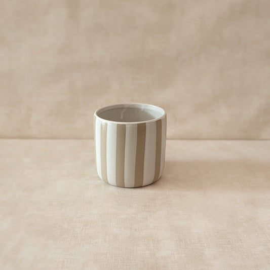 Ceramic Neutral Stripes Planter Pot