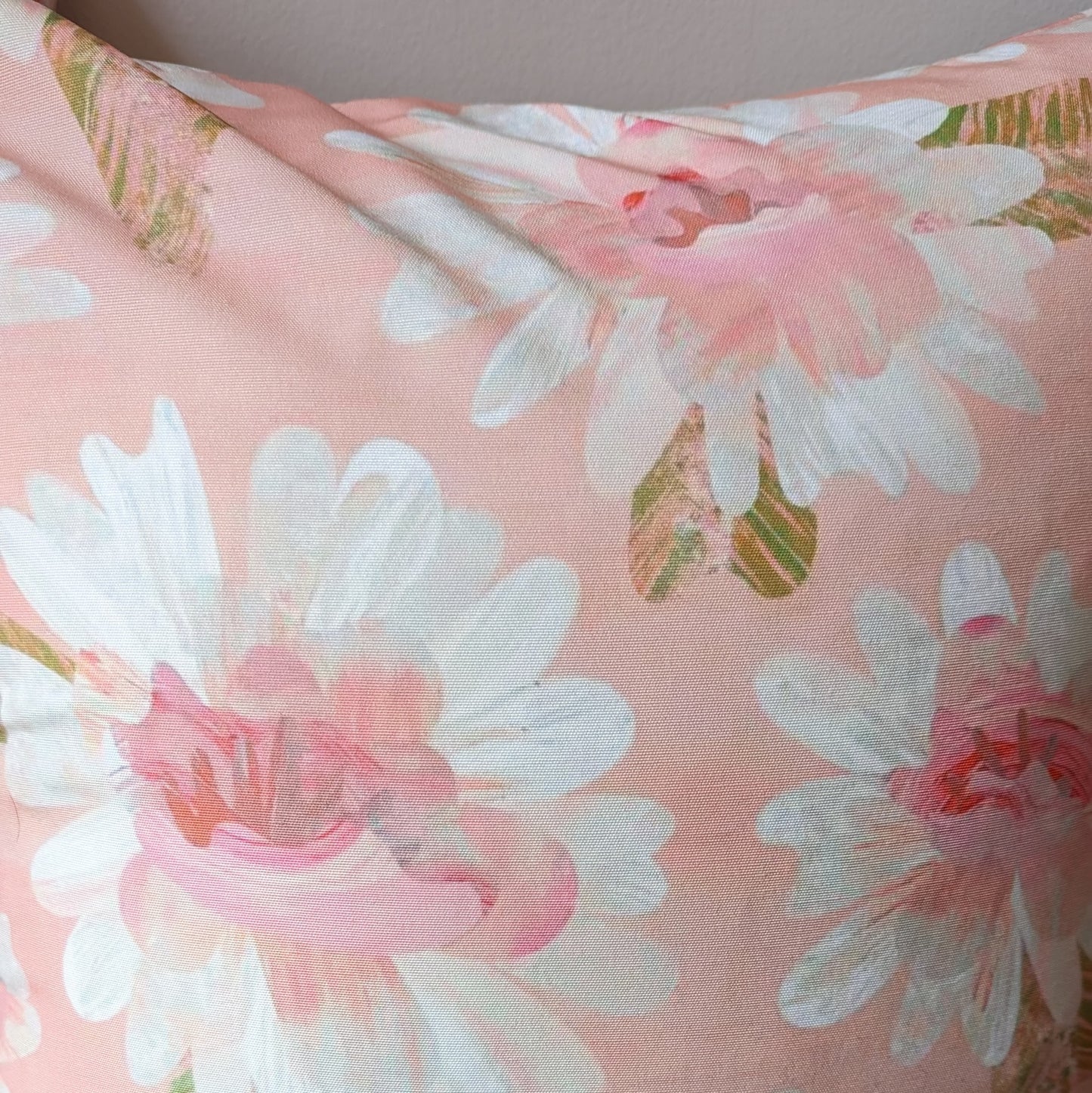 Pastel Gingham, Pastel Floral Outdoor Waterproof Pillow Cover