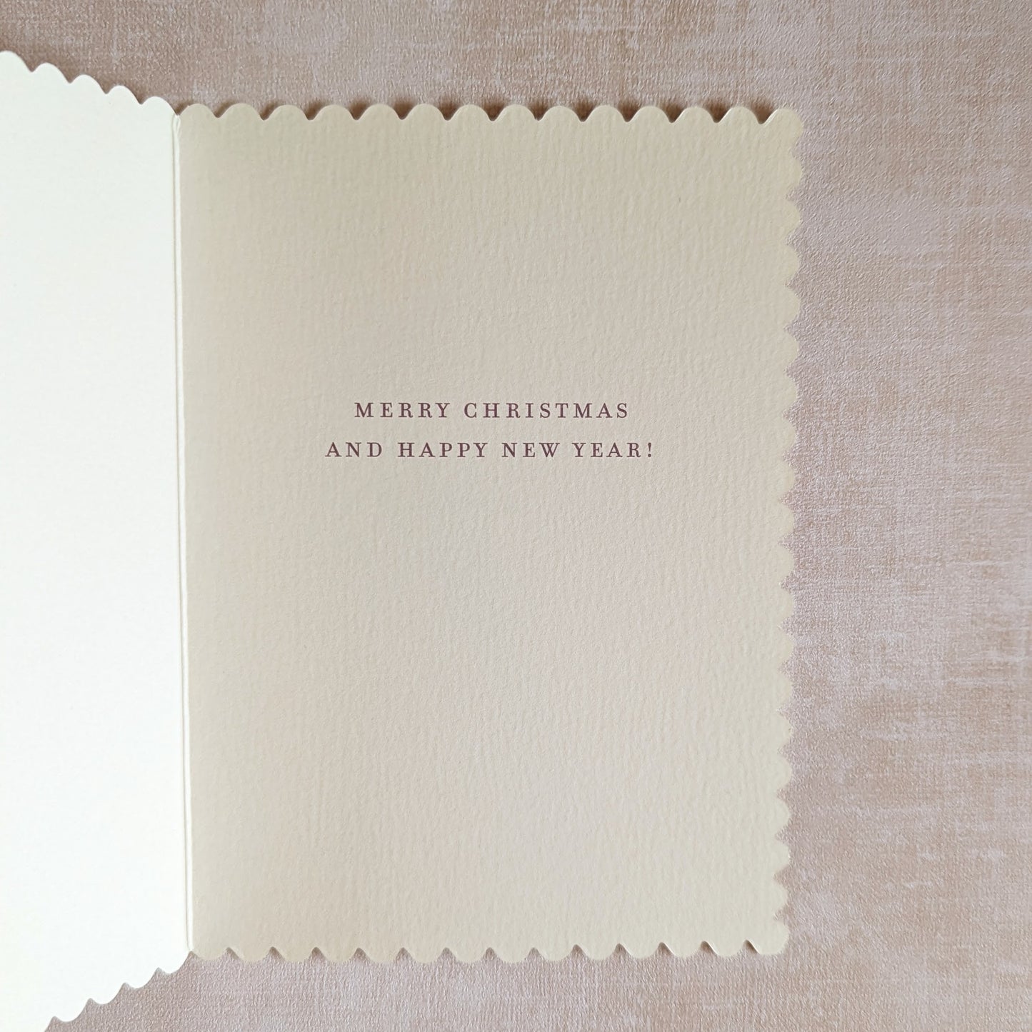 Let It Snow Scalloped Edge Holiday Card