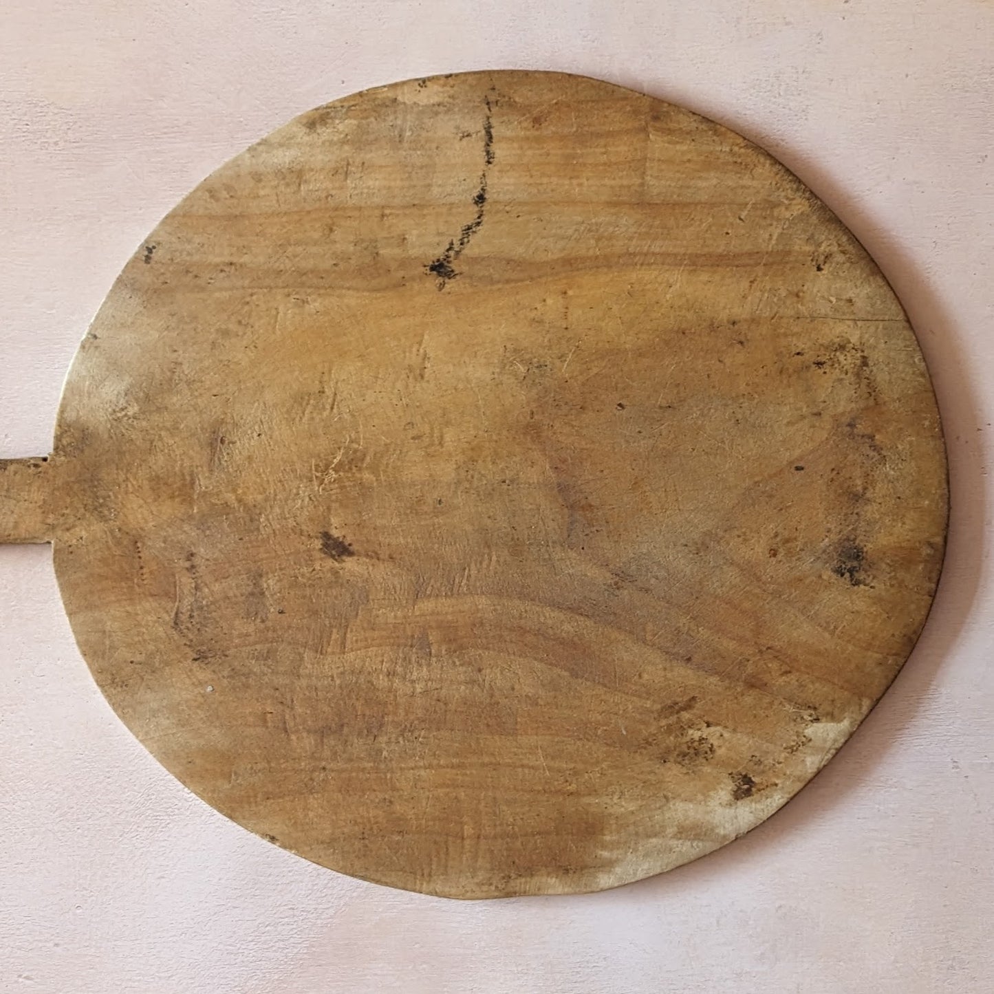 Light Wood Round Antique Bread Board
