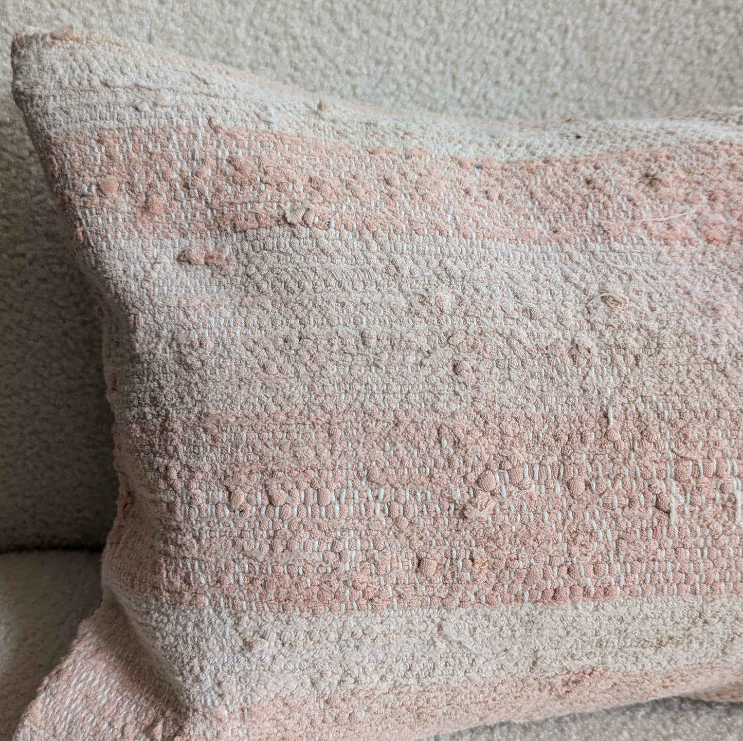 Faded Pink Kilim Lumbar Pillow