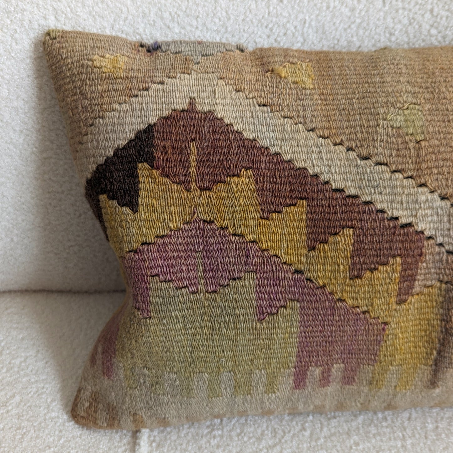 Vintage Brown and Olive Kilim Pillow