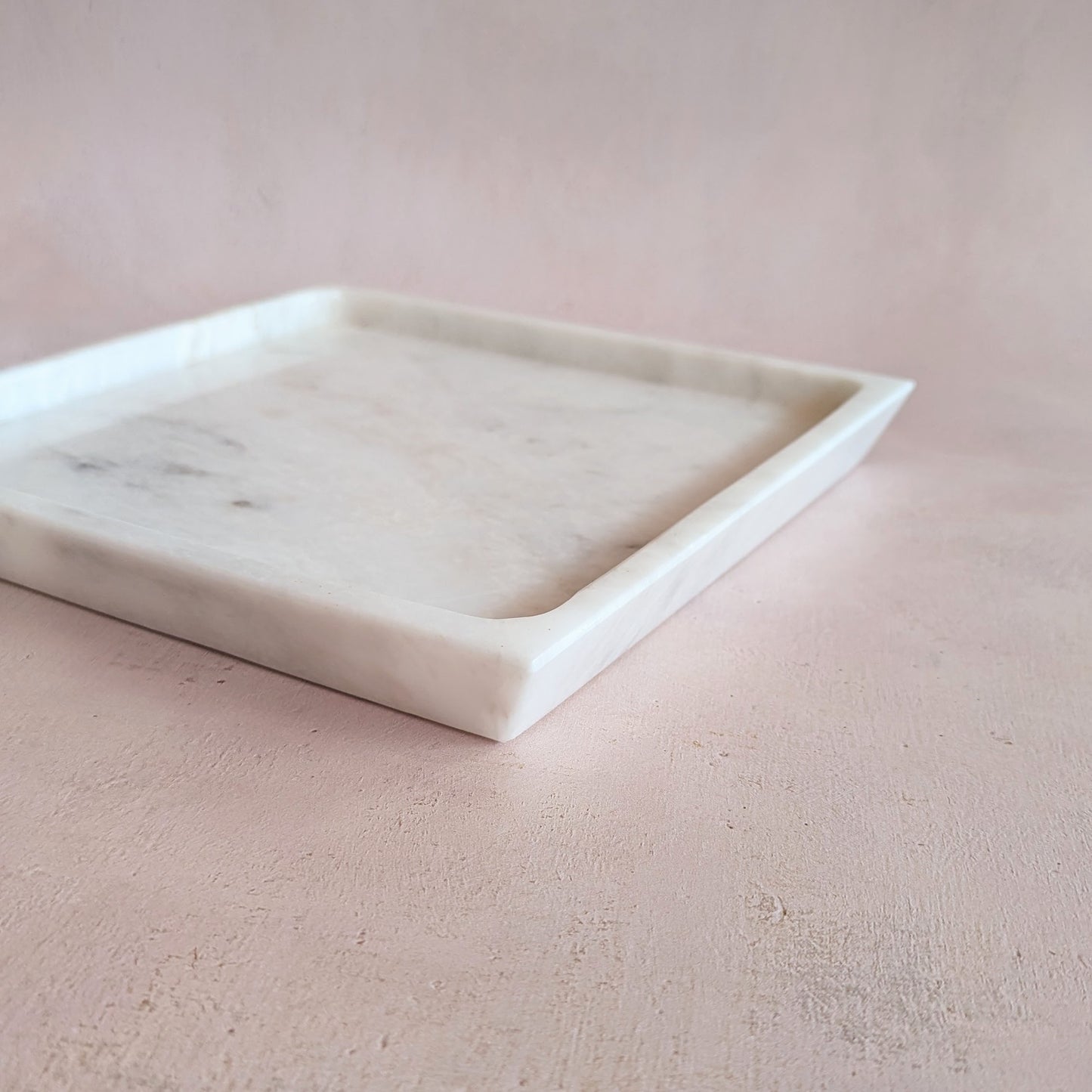 Flared Square Marble Tray