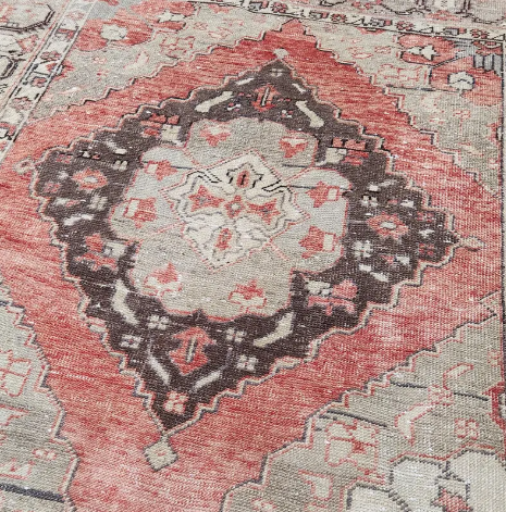 Sirocco Vintage Handwoven Turkish Runner, Peach, Beige, Brown 5x12