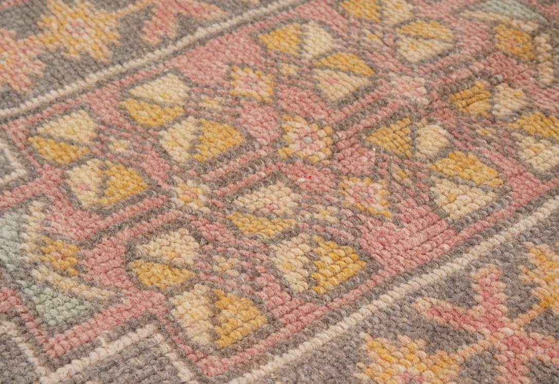 Solea Vintage Handwoven Turkish Rug, Rose, 4x8