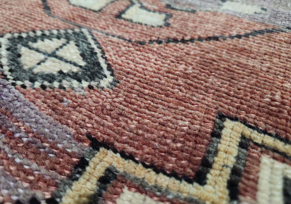 Solstice Vintage Handwoven Turkish Runner, Beige, Black 3x6