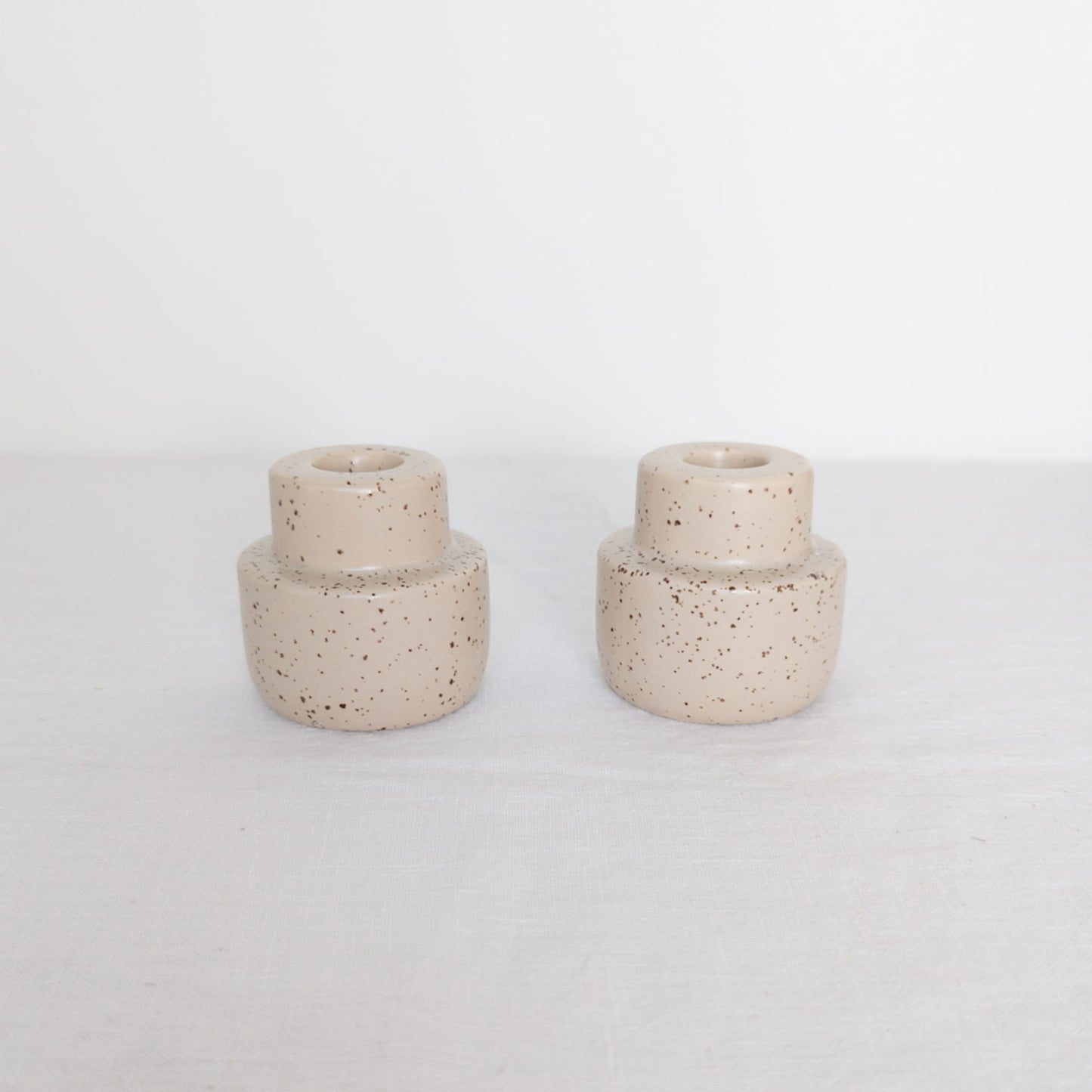 Speckled Candle Holders Set of 2