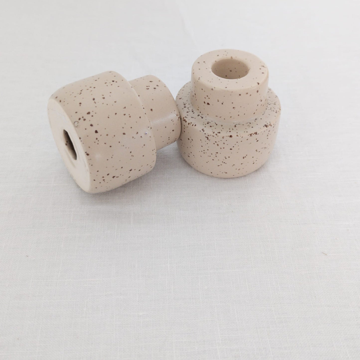 Speckled Candle Holders Set of 2