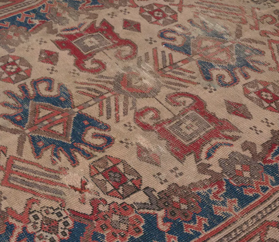 Velora Vintage Handwoven Turkish Rug, Burgundy, 3x6