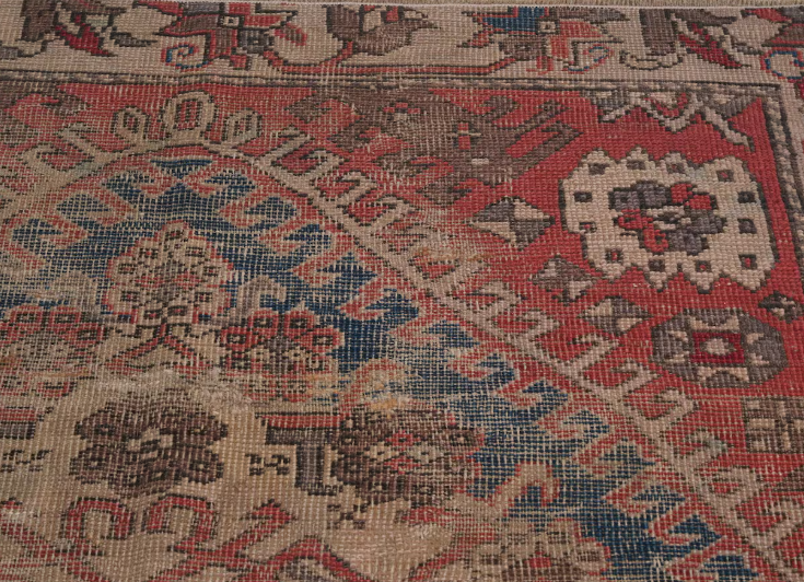 Velora Vintage Handwoven Turkish Rug, Burgundy, 3x6