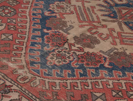 Velora Vintage Handwoven Turkish Rug, Burgundy, 3x6