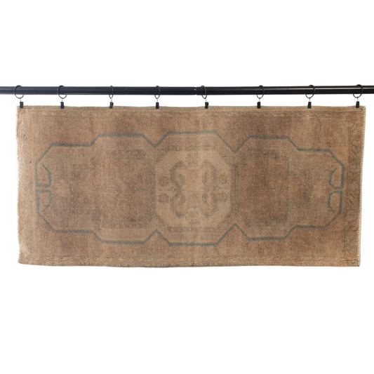 Nomad Turkish Rug Handmade Faded Wall Hanging