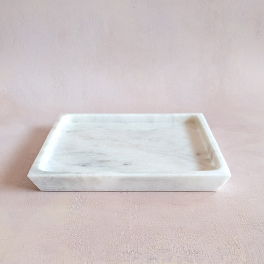 Flared Square Marble Tray