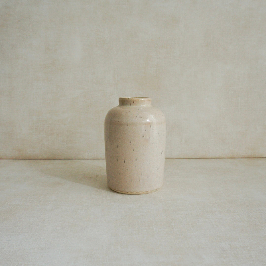 Pink Speckled Bottle Vase