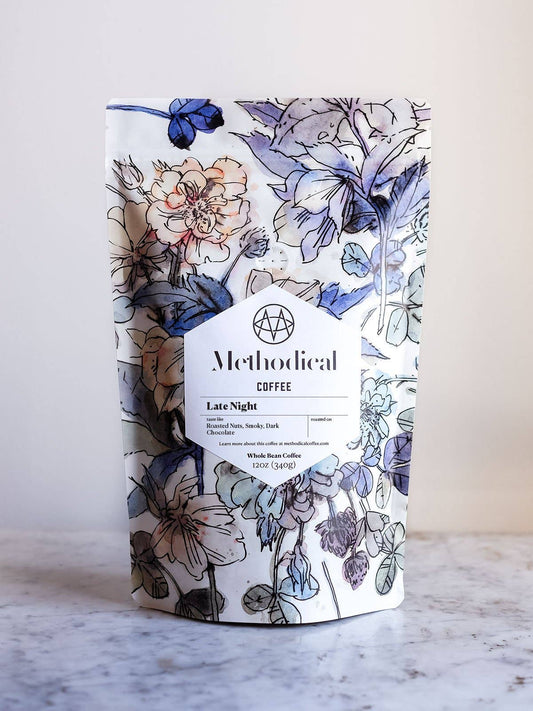 Artisanal Dark Roast Coffee Beans in Decorative Bag by Methodical Brand