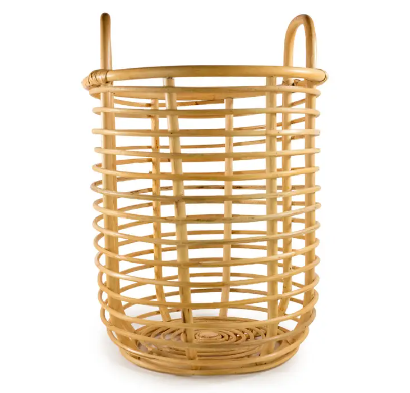 Round storage basket with elegant and minimalist designRound storage basket with elegant and minimalist design