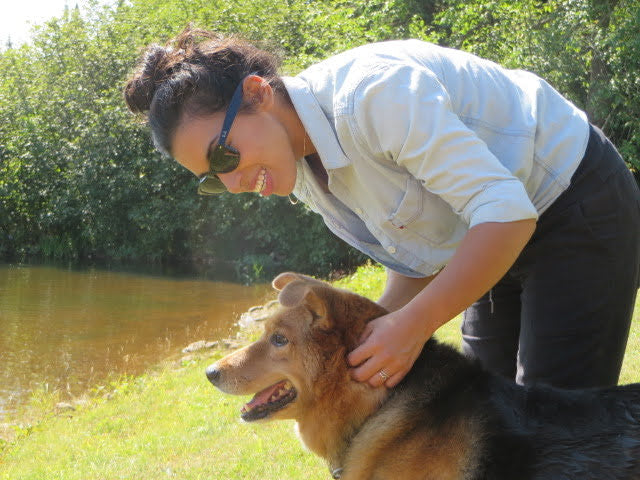 Photo of Krystin Leigh Smith and her beloved dog Prince. 