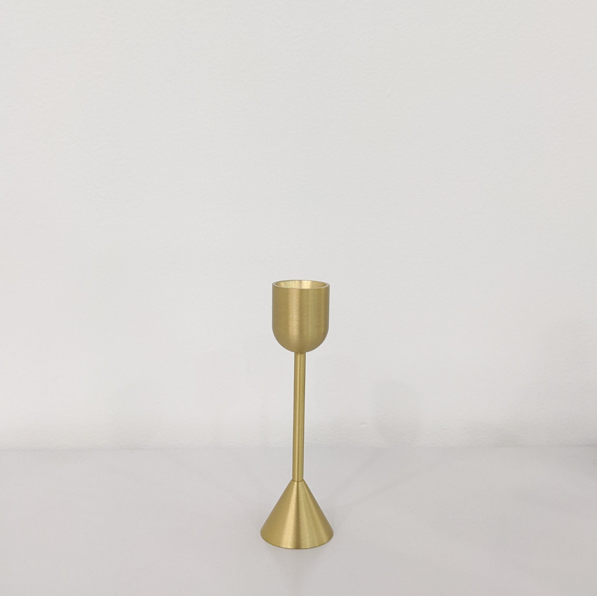 Solid Brass Modern Taper Candlestick Holder – Hacienda