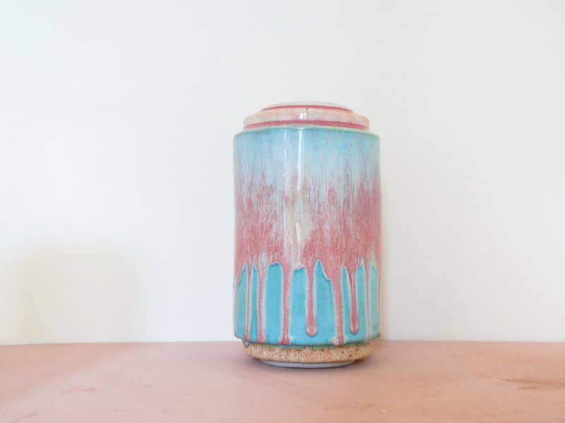 Handmade porcelain vase with vintage-inspired design