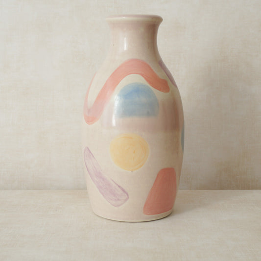 Loris Abstract Pastel Painted Handmade Vase