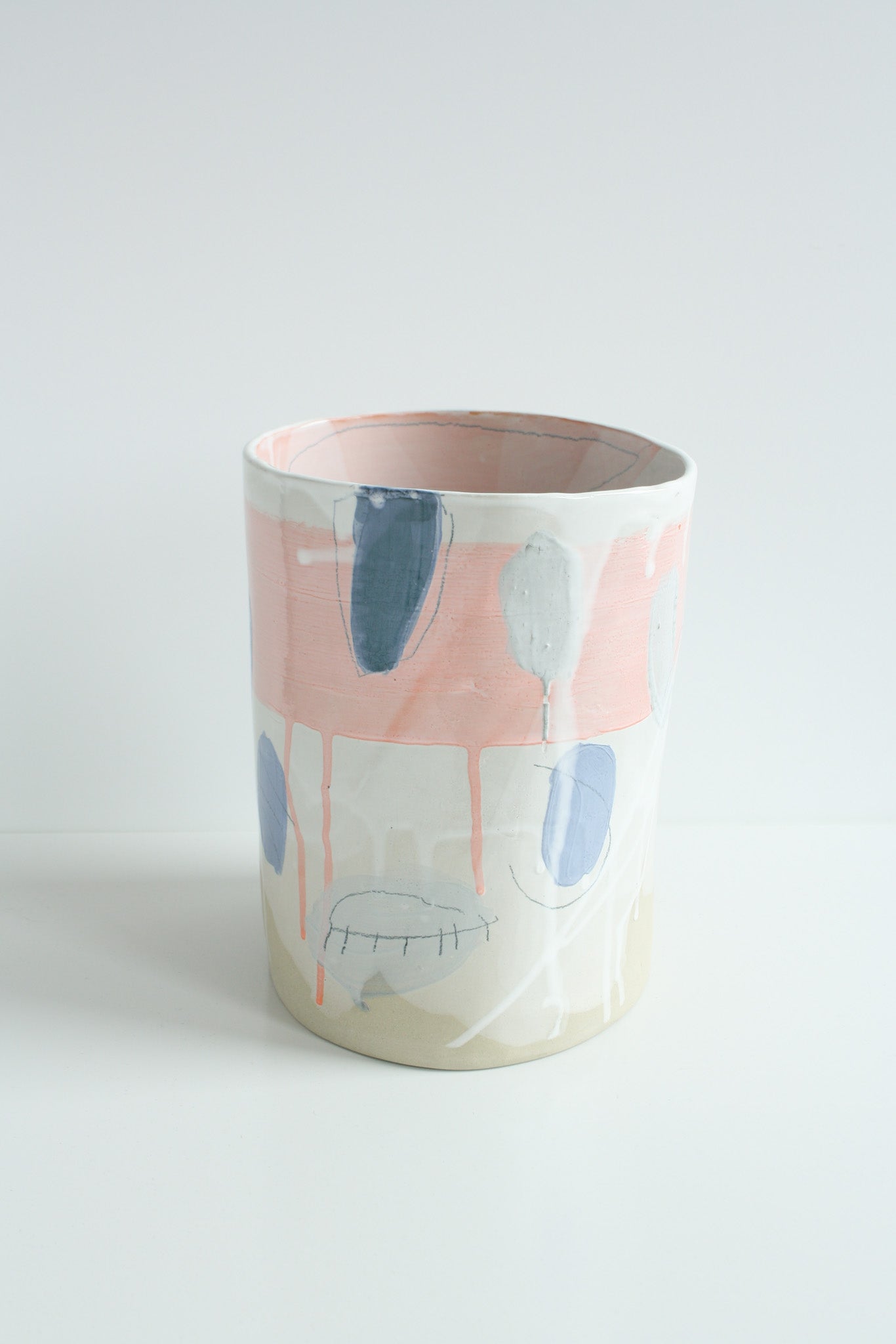 Pastel Abstract Painted Vase